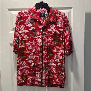 Christmas Tropical Print Shirt